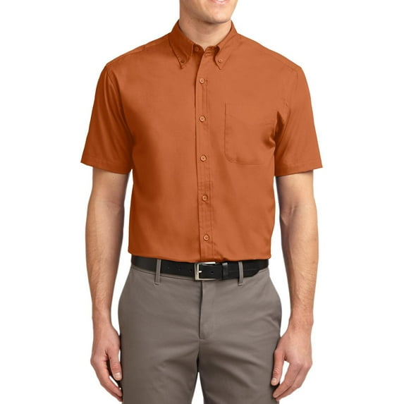 JustBlanks Short Sleeve Button Down Collar Easy Care Shirt