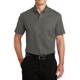 thumbnail image 1 of JustBlanks Mens Wrinkle Resistant Short Sleeve Twill Work Shirt Stain Release Easy Care Button Down, 1 of 1