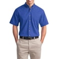 thumbnail image 1 of JustBlanks Short Sleeve Twill Shirt Cotton Button Down Collar Classic Fit, 1 of 1