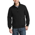 thumbnail image 1 of JustBlanks Soft Shell Bomber Jacket with Ribbed Collar Cuffs Water Resistant Polyester Blend, 1 of 1