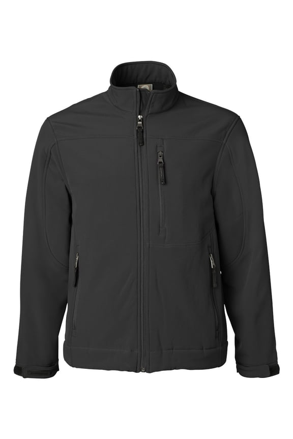 Just Blanks Soft Shell Jacket Wind And Water-Resistant Internal Right Chest Pocket, Black, 2XL