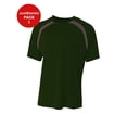 thumbnail image 1 of JustBlanks Mens Moisture Wicking Athletic Performance Crew Spartan Color Block Short Sleeve Crew Neck Tshirt for Men, 1 of 1
