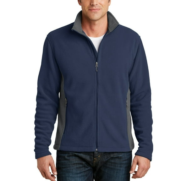 JustBlanks Colorblock Fleece Jacket with Zipper Adjustable Hem