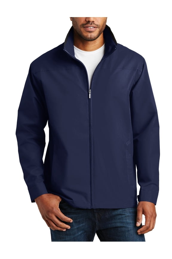 Just Blanks Successor Jacket Stowaway Hood In Cadet Collar With Hook And Loop Closure, True Navy, 4XL