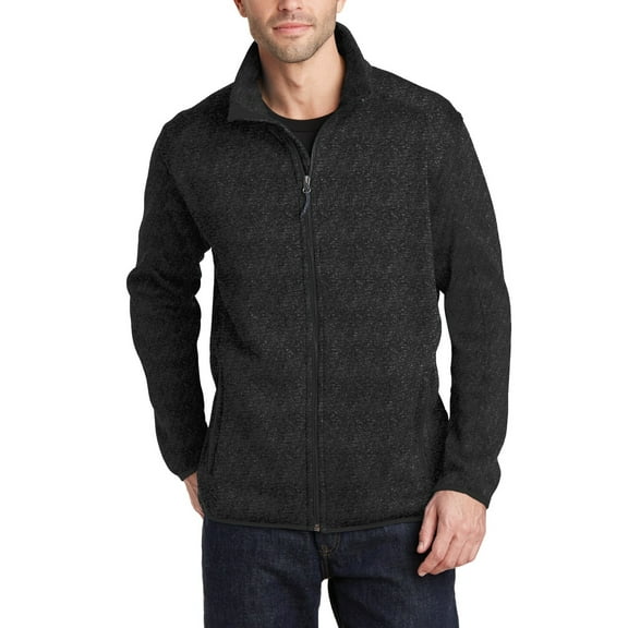 JustBlanks Mens Full Zip Fleece Sweater Jacket 100 Polyester Stand Collar Long Sleeves