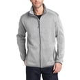 thumbnail image 1 of JustBlanks Mens Full Zip Fleece Sweater Jacket 100 Polyester Stand Collar Long Sleeves, 1 of 1