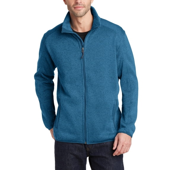 JustBlanks Mens Full Zip Fleece Sweater Jacket 100 Polyester Stand Collar Long Sleeves