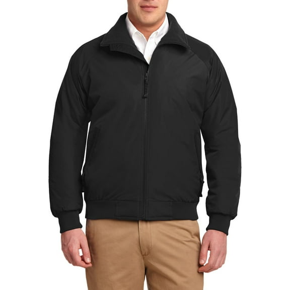 JustBlanks Mens Tall Insulated Full Zip Water Resistant Jacket with Fleece Lining Ribbed Cuffs