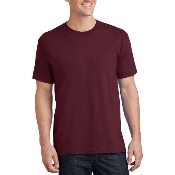 JustBlanks Mens Tall Fit Cotton Short Sleeve Crewneck Solid Colors Extended Length T Shirt