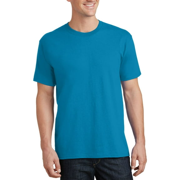 JustBlanks Mens Tall Fit Cotton Short Sleeve Crewneck Solid Colors Extended Length T Shirt