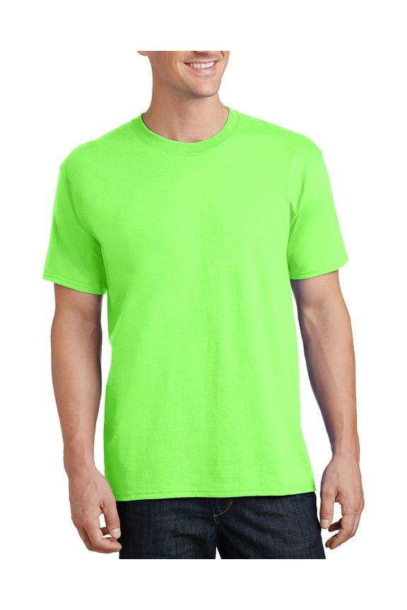 Just Blanks Tall Core Cotton Tee Special Care Must Be Taken Throughout The Printing Process, Neon Green, 4XLT