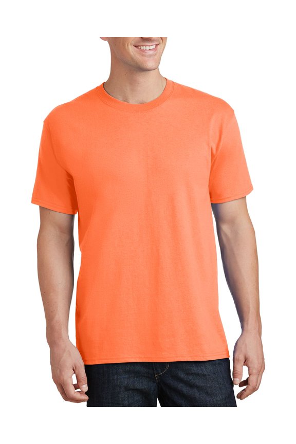 Just Blanks Tall Core Cotton Tee Special Care Must Be Taken Throughout The Printing Process, Neon Orange, 4XLT