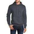 thumbnail image 1 of Just Blanks Tall Core Fleece Pullover Hooded Sweatshirt, Heather Navy, 4XLT, 1 of 1