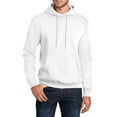 thumbnail image 1 of Just Blanks Tall Core Fleece Pullover Hooded Sweatshirt, White, 4XLT, 1 of 1