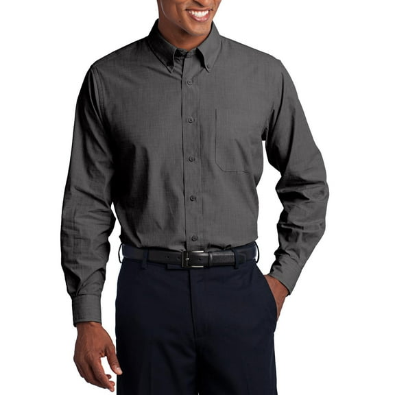 JustBlanks Crosshatch Easy Care Shirt Beautiful Two Color Weave