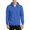 thumbnail image 1 of JustBlanks Tall Mens Essential Full Zip Hoodie Warm Fleece Sweatshirt with Drawstring Hood, 1 of 1
