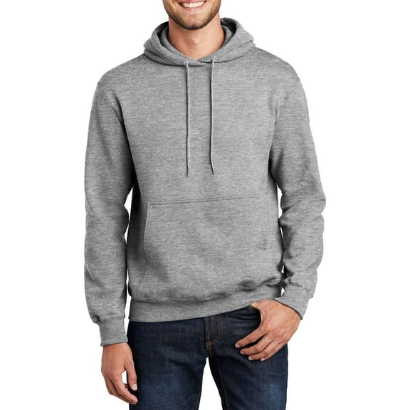 Just Blanks Tall Essential Fleece Pullover Hooded Sweatshirt , Athletic Heather, 4XLT