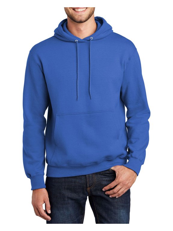 Just Blanks Tall Essential Fleece Pullover Hooded Sweatshirt , Royal, 4XLT