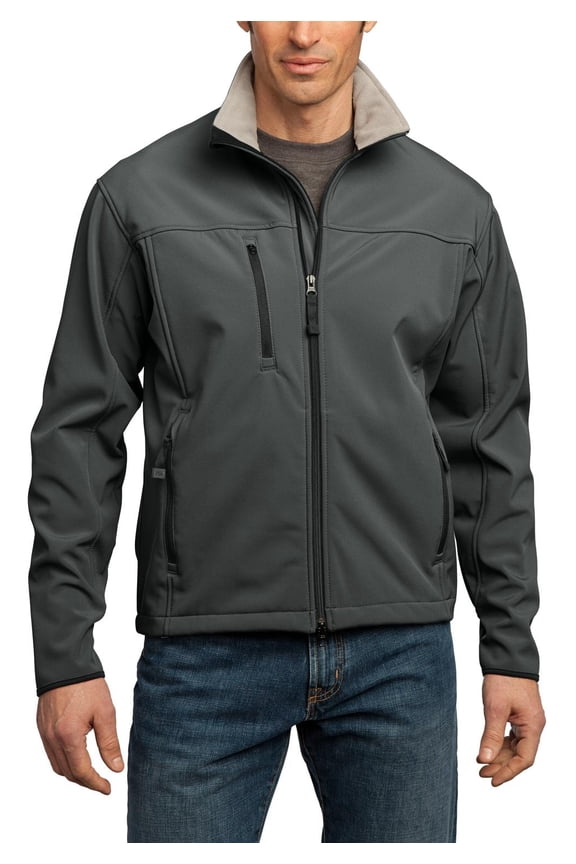Tall Glacier Soft Shell Jacket Stretch Woven Polyester Blend with Microfleece Lining