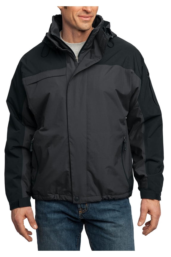 Mens Tall Weather Resistant Nootka Jacket with Sherpa Lining Zip Off Hood