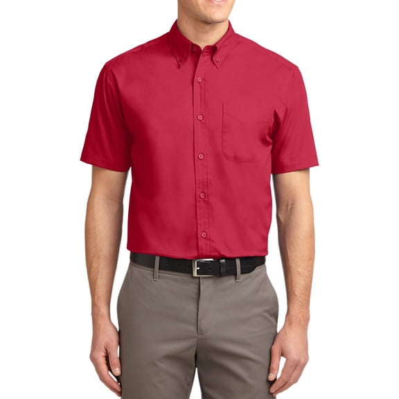 JustBlanks Short Sleeve Easy Care Shirt Comfortable Wash Wear Shirt