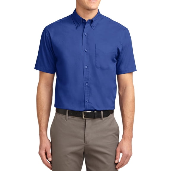 JustBlanks Short Sleeve Easy Care Shirt Comfortable Wash Wear Shirt