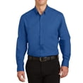 thumbnail image 1 of JustBlanks Mens Tall Fit Long Sleeve Twill Shirt with Button Down Collar, 1 of 1