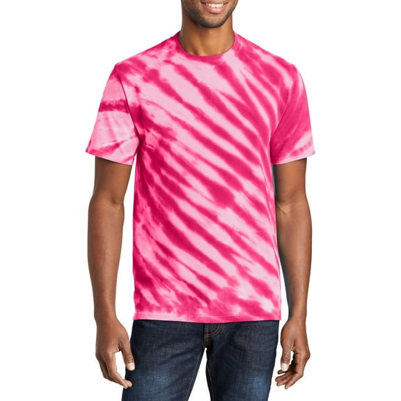 JustBlanks Tiger Stripe Tie Dye 100 Cotton Crew Neck Short Sleeve T-Shirt