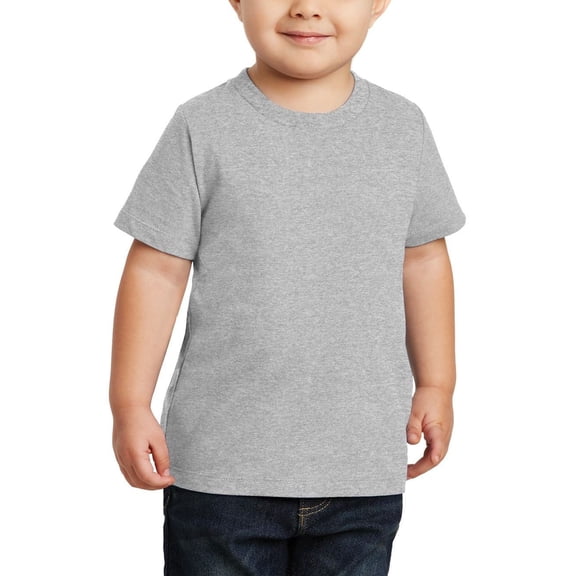 JustBlanks Toddler Short Sleeve Cotton Blend Crewneck T Shirt