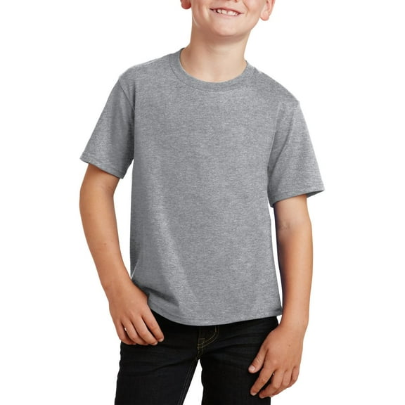 JustBlanks Youth Short Sleeve Cotton Blend Crewneck Soft Ring Spun Fabric T-Shirt