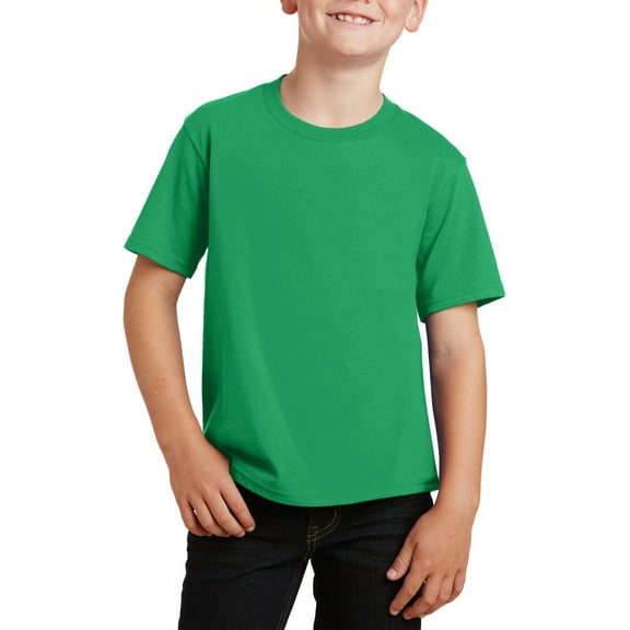 JustBlanks Youth Short Sleeve Cotton Blend Crewneck Soft Ring Spun Fabric T-Shirt