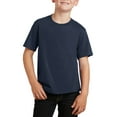 thumbnail image 1 of JustBlanks Youth Short Sleeve Cotton Blend Crewneck Soft Ring Spun Fabric T-Shirt, 1 of 1