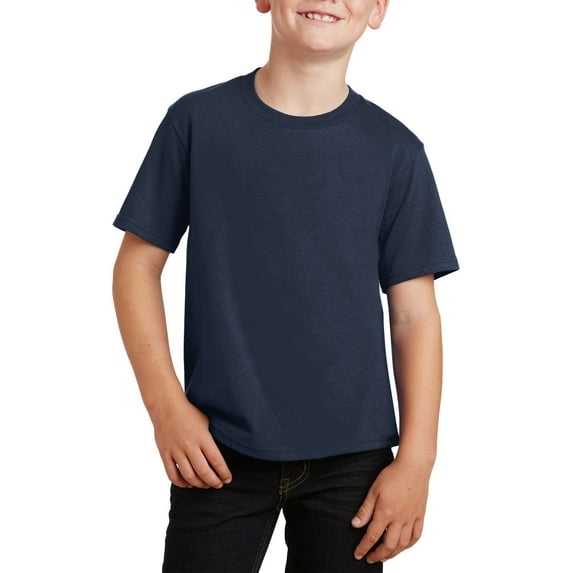 JustBlanks Youth Short Sleeve Cotton Blend Crewneck Soft Ring Spun Fabric T-Shirt