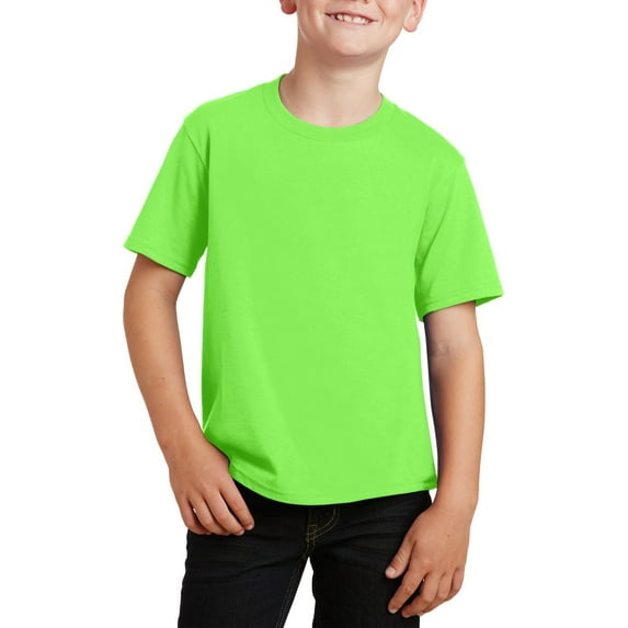 JustBlanks Youth Short Sleeve Cotton Blend Crewneck Soft Ring Spun Fabric T-Shirt