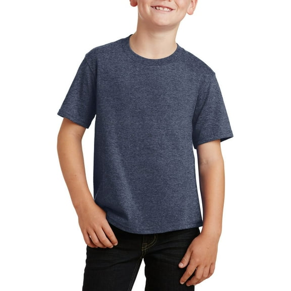 JustBlanks Youth Short Sleeve Cotton Blend Crewneck Soft Ring Spun Fabric T-Shirt