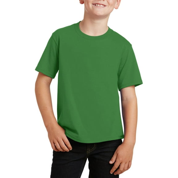 JustBlanks Youth Short Sleeve Cotton Blend Crewneck Soft Ring Spun Fabric T-Shirt