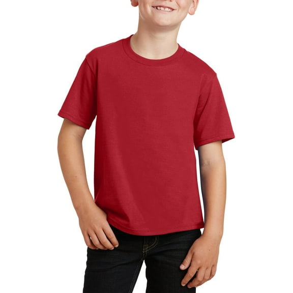JustBlanks Youth Short Sleeve Cotton Blend Crewneck Soft Ring Spun Fabric T-Shirt