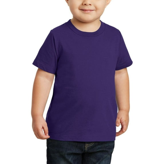 JustBlanks Toddler Short Sleeve Cotton Blend Crewneck T Shirt