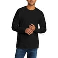 thumbnail image 1 of JustBlanks Tri Blend Long Sleeve Soft Lightweight T Shirt with Ribbed Crew Neck, 1 of 1