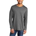 thumbnail image 1 of JustBlanks Tri Blend Long Sleeve Soft Lightweight T Shirt with Ribbed Crew Neck, 1 of 1