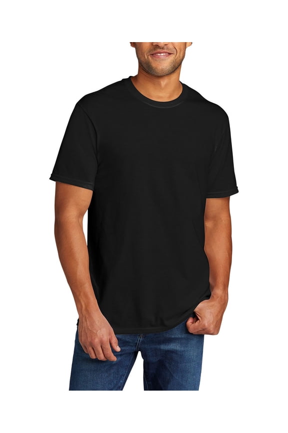 Tri-Blend Soft Lightweight T Shirt Polyester Cotton Rayon Short Sleeve Ribbed Crew Neck