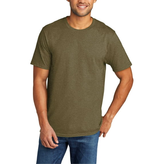 JustBlanks Tri-Blend Soft Lightweight T Shirt Polyester Cotton Rayon Short Sleeve Ribbed Crew Neck