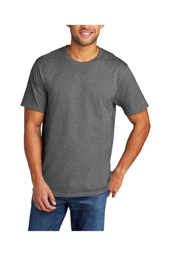Tri-Blend Soft Lightweight T Shirt Polyester Cotton Rayon Short Sleeve Ribbed Crew Neck