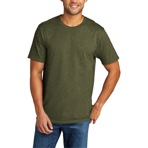 JustBlanks Tri-Blend Soft Lightweight T Shirt Polyester Cotton Rayon Short Sleeve Ribbed Crew Neck