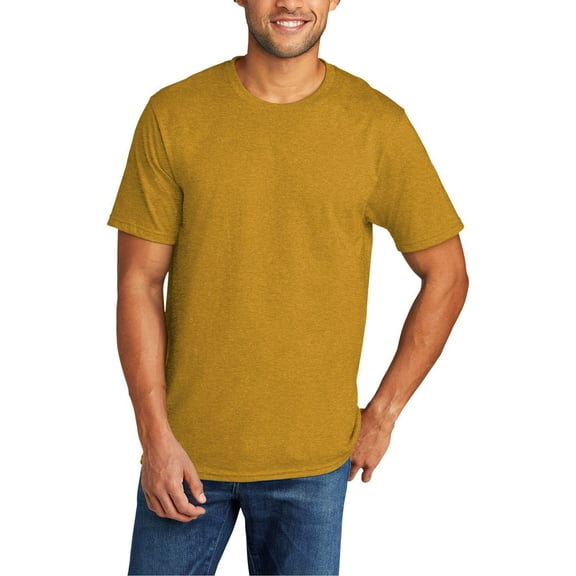JustBlanks Tri-Blend Soft Lightweight T Shirt Polyester Cotton Rayon Short Sleeve Ribbed Crew Neck