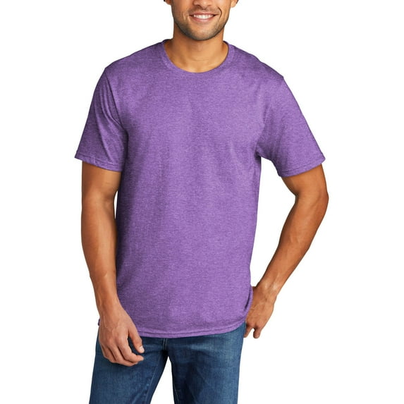 Just Blanks Tri-Blend Tee 24/7 comfort A Proprietary Finish Gives Our Tri Blend Tee Unbelievable Softness At A Great Value, Team Purple Heather, 4XL