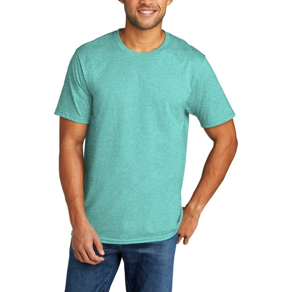 JustBlanks Tri-Blend Soft Lightweight T Shirt Polyester Cotton Rayon Short Sleeve Ribbed Crew Neck