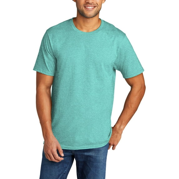 JustBlanks Tri-Blend Soft Lightweight T Shirt Polyester Cotton Rayon Short Sleeve Ribbed Crew Neck