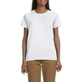 thumbnail image 1 of JustBlanks Womens Ultra Cotton Heavyweight Classic Fit Ribbed Crew Neck Short Sleeves T Shirt, 1 of 1