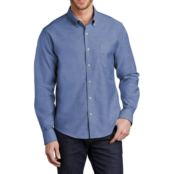 JustBlanks Mens Untucked Fit SuperPro Oxford Shirt Wrinkle Resistant Button Down Collar Short Sleeve